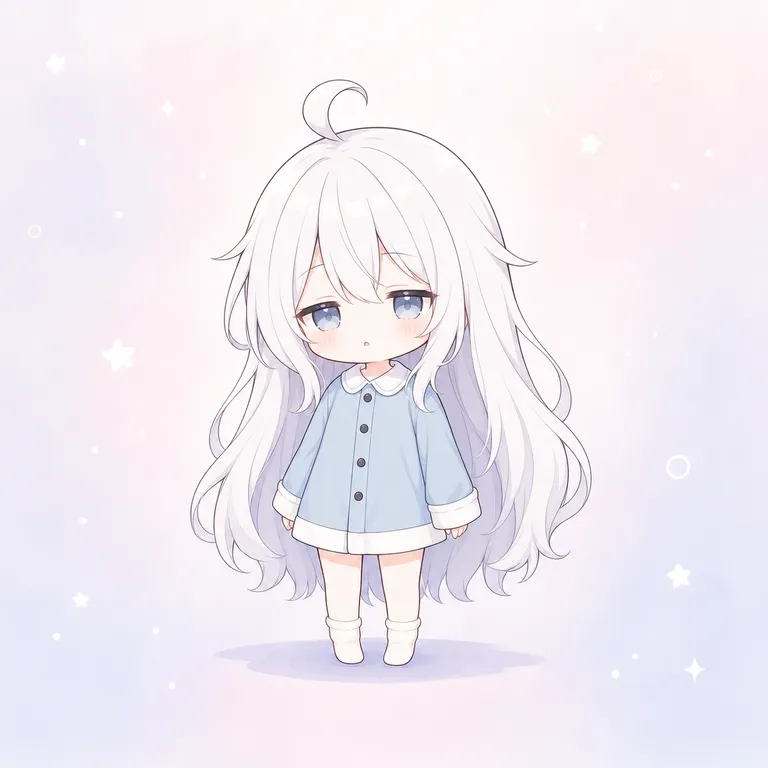 ちびあいきみが待機しているイラスト