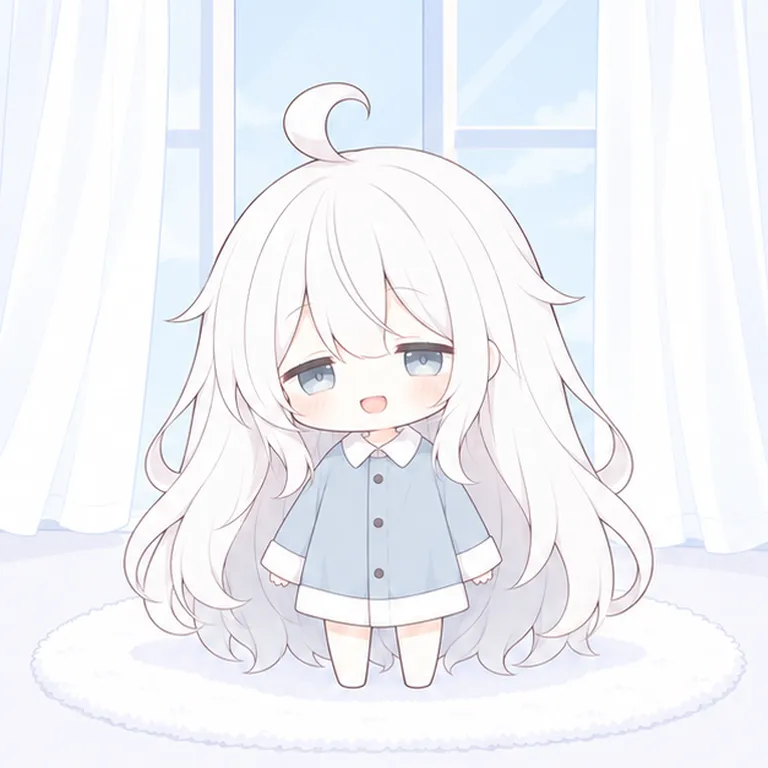 ちびあいきみが待機しているイラスト